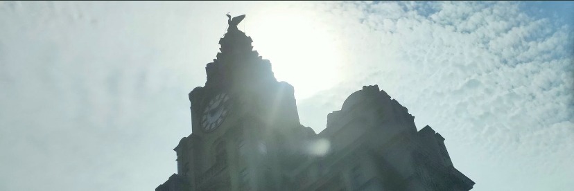 A view of the Liver Building, Liverpool